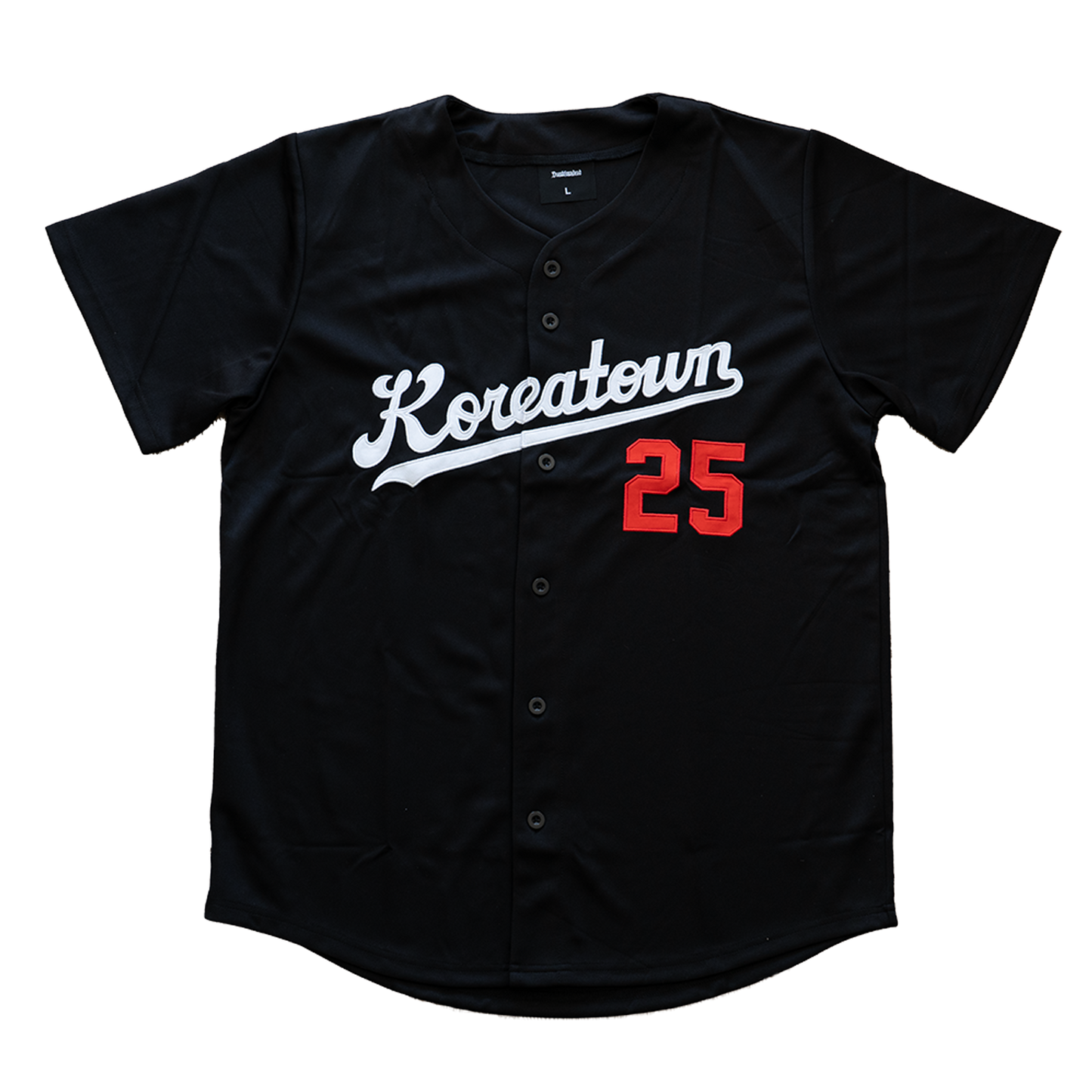 Koreatown Baseball Jersey in Black #25