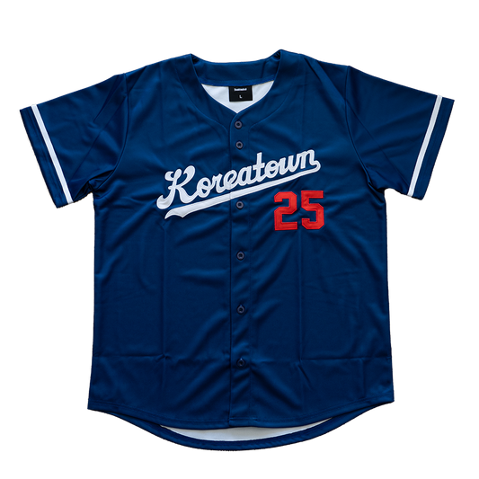 Koreatown Baseball Jersey in Blue #25