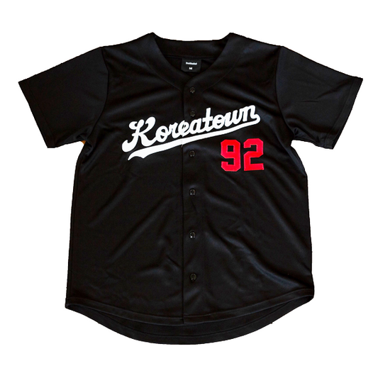 Koreatown Baseball Jersey in Black